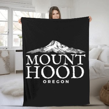 Discover Mount Hood Oregon Mountain Fleece Blankets