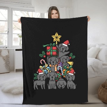 Discover Great Dane Christmas Tree Fleece Blankets