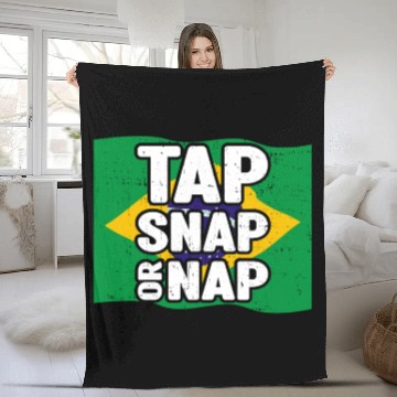 Discover Tap Snap Or Nap - BJJ Brazilian Jiu Jitsu Fleece Blankets
