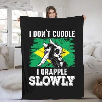 Discover Brazilian Jiu Jitsu Sarcastic Quote MMA BJJ Fleece Blankets