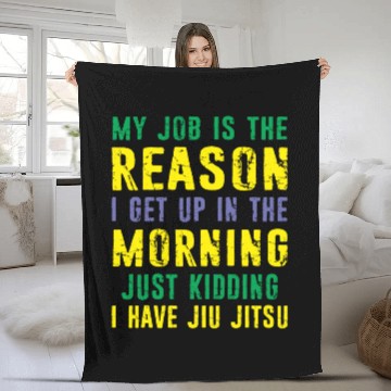 Discover Brazilian Jiu Jitsu Sarcastic Quote MMA BJJ Fleece Blankets