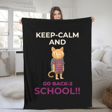 Discover Keep Calm and Go Back 2 School - CrazeTees Fleece Blankets