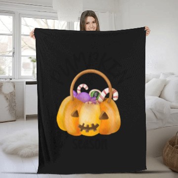 Discover The halloween Season Pumpkin Autumn Tree Orange Fleece Blankets