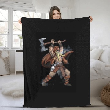 Discover Norse Viking Warrior Fleece Blankets