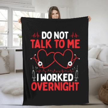 Discover Night Emergency Room Nurse Appreciation ER Nurse Fleece Blankets