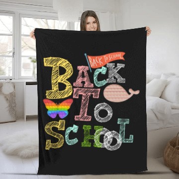 Discover back to school Fleece Blankets