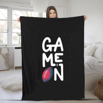 Discover Game on rugby american football Fleece Blankets