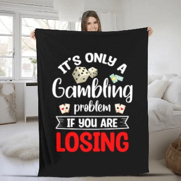 Discover Gambling Cards Poker Face Spades Fleece Blankets