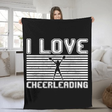 Discover I love cheerleading Fleece Blankets