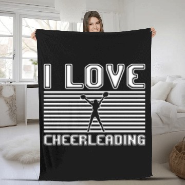 Discover I love cheerleading Fleece Blankets