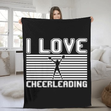Discover I love cheerleading Fleece Blankets