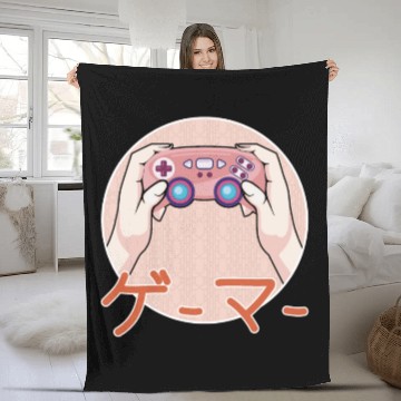 Discover Japan Play Video Game Lover Arcade Gamer Gaming Fleece Blankets