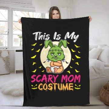 Discover This Is My Scary Mom Costume Funny Halloween Fleece Blankets