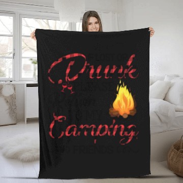 Discover If Lost Or Drunk Return To My Camping Friends Fleece Blankets