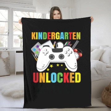 Discover Copy of Kindergarten Unlocked Level Up Fleece Blankets