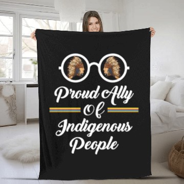 Discover Proud Ally Of Indigenous People Fleece Blankets