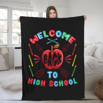 Discover Welcome Back To High School First Day Of School Fleece Blankets