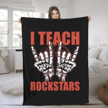 Discover I Teach Rockstars Rock and Roll Skeleton Music Tea Fleece Blankets