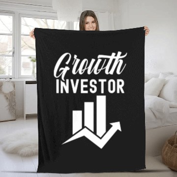 Discover Growth Investor Shareholder Invest Investing Fleece Blankets