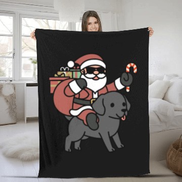 Discover Great Dane Santa Claus Christmas Fleece Blankets