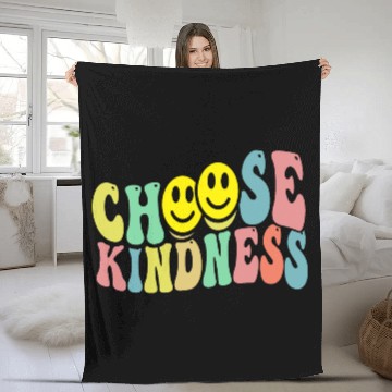 Discover Choose Kindness - Rainbow Love Tolerance Gay LGBT Fleece Blankets