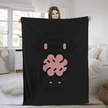 Discover mental health matters Fleece Blankets