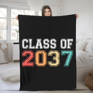 Discover Class Of 2037 Graduation Retro Vintage Fleece Blankets