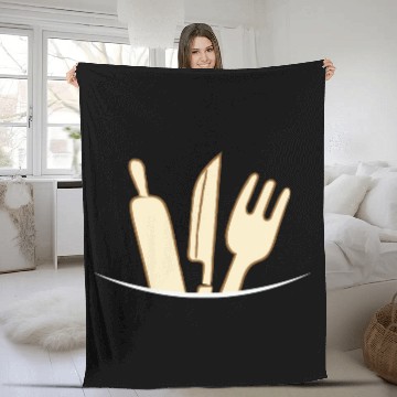 Discover Chef Baker Kitchen Tools Fleece Blankets