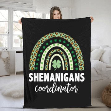 Discover Shenanigans Coordinator Matching Teacher Rainbow Fleece Blankets