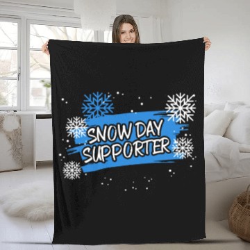 Discover Snow Day Supporter Ice Cold Snowy Winter Season Fleece Blankets