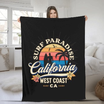 Discover Surf Paradise Fleece Blankets