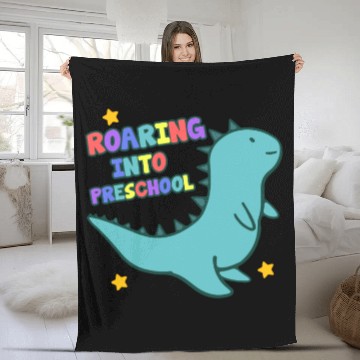 Discover Roaring Into Preschool Cute Dinosaur Back To Fleece Blankets