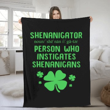 Discover Funny Shenanigans Definition Shenanigator Fleece Blankets