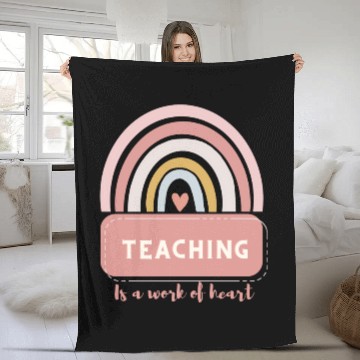Discover cute teaching typography Fleece Blankets