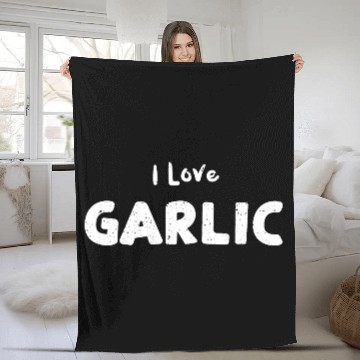 Discover I Love Garlic - Halloween Fleece Blankets