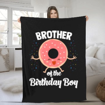 Discover Brother of The Birthday Boy Donut Fleece Blankets