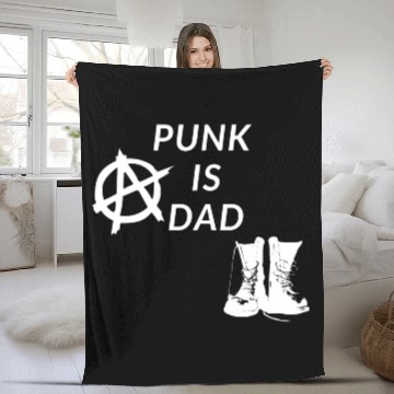 Discover Punk is Dad Fleece Blankets
