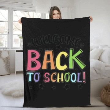 Discover Welcome Back to School Student Teacher Colorful Fleece Blankets