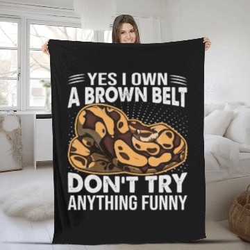 Discover Yes I Own A Brown Belt Don't Try Anything Funny - Fleece Blankets
