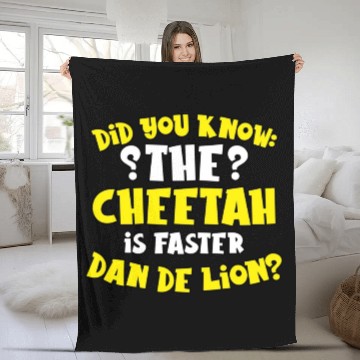 Discover Did You Know The Cheetah is Faster Dan De Lion Gif Fleece Blankets