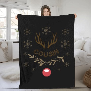 Discover Cousin Family Christmas Matching Fleece Blankets