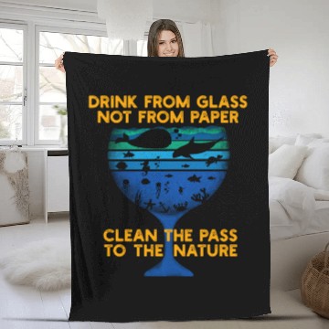 Discover Save the Ocean Fleece Blankets