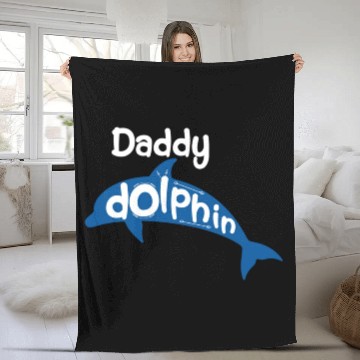 Discover Daddy Dolphin Fleece Blankets