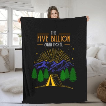 Discover The Five Billion Star Hotel for Camping Lover Fleece Blankets