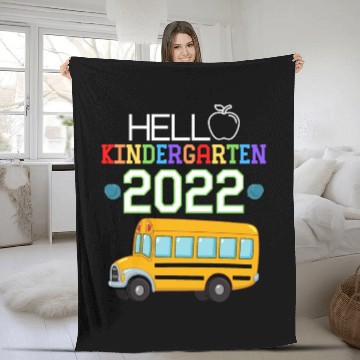 Discover Hello Kindergarten 2022 Teacher Student Kids Fleece Blankets