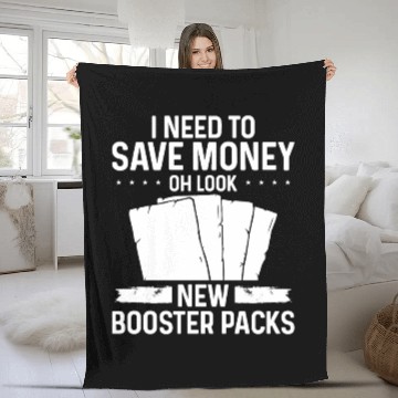Discover Trading Card Game Collector save money Card Fleece Blankets