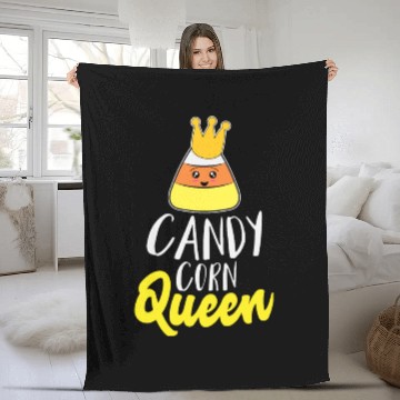 Discover Candy Corn Queen Fleece Blankets for Kid Girls Women