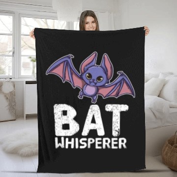 Discover Funny Bat Lover Bat Whisperer Fleece Blankets