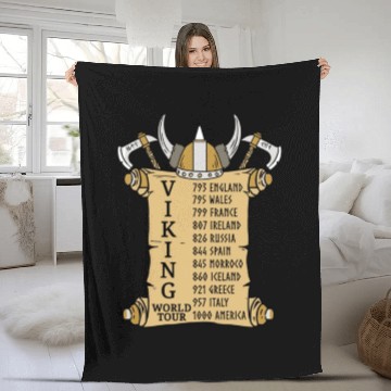 Discover Viking World Tour For Vikings Lover Fleece Blankets