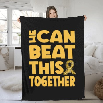 Discover We Can Beat This Childhood Cancer Awareness Fleece Blankets